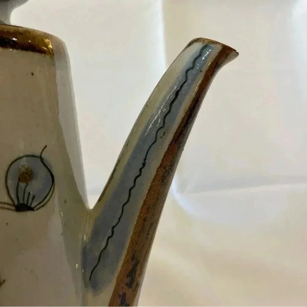 El Palomar Blue Bird Glazed Ceramic Tea/Coffee Pot - Picture 7 of 9
